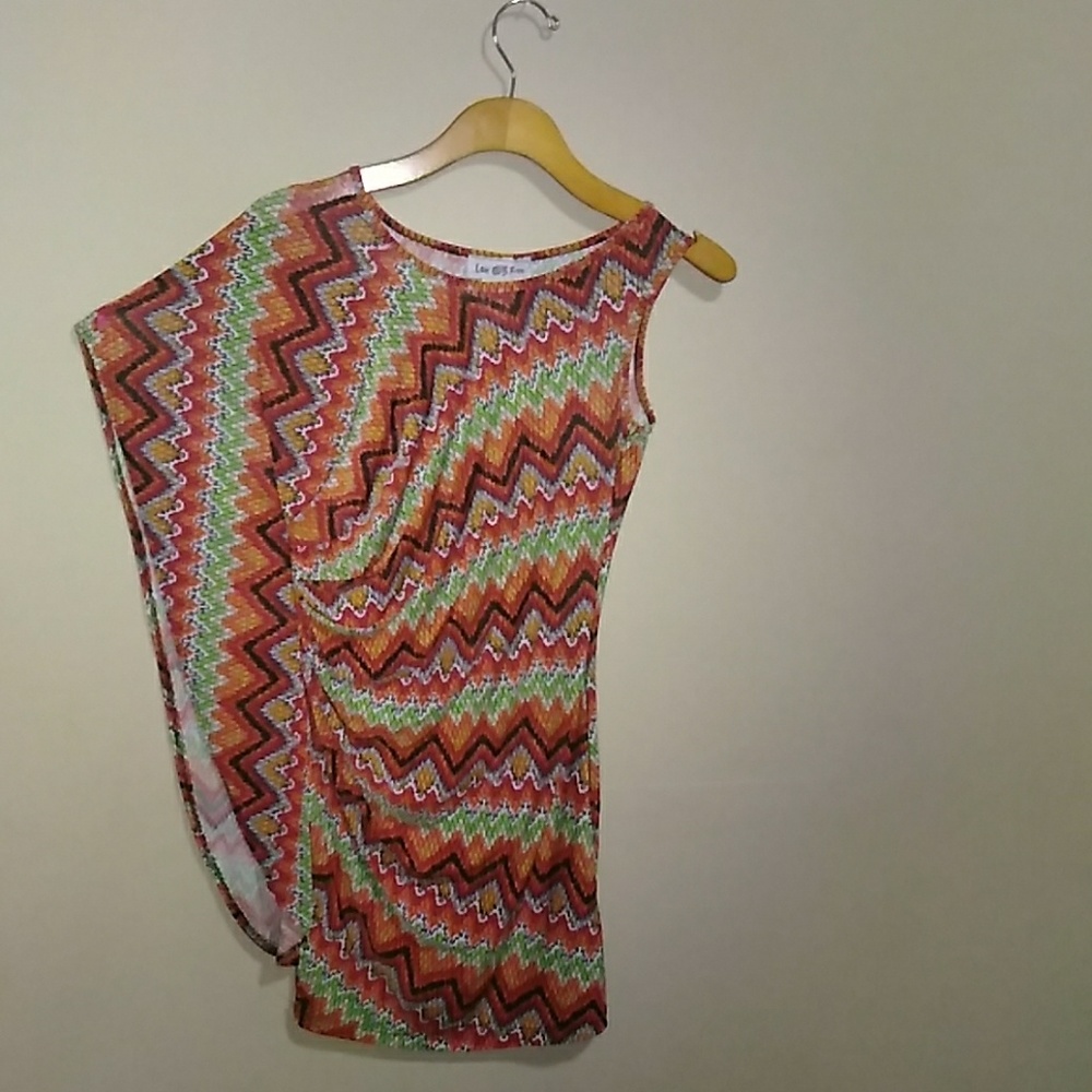 Multi color patterned tunic